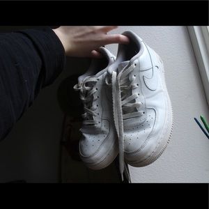 Women’s all white Air Force 1’s